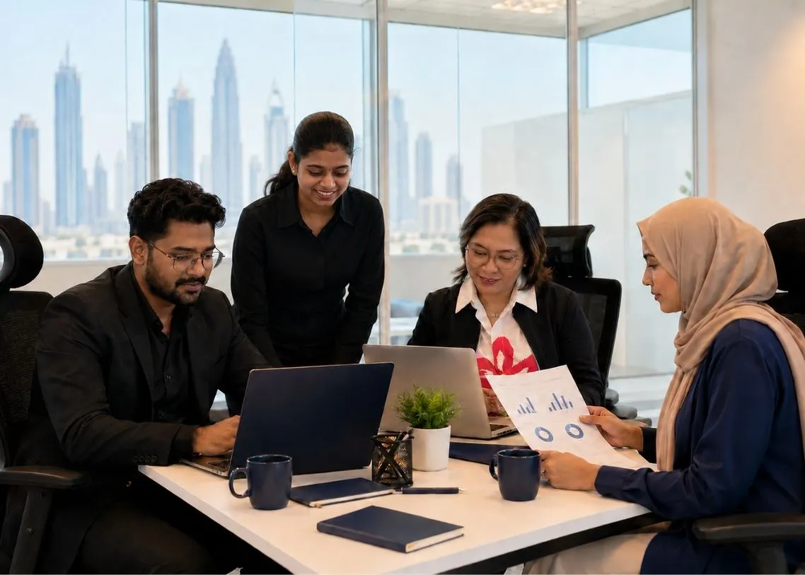 Modest UAE business setup consultancy team based in Dubai UAE